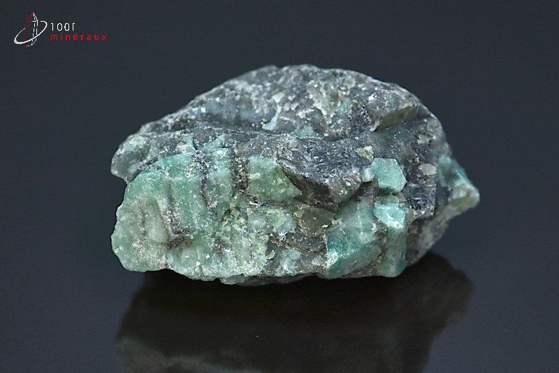 Emeraude brute sur gangue - Brésil - minéraux bruts 4,6 cm / 77 g / BC470