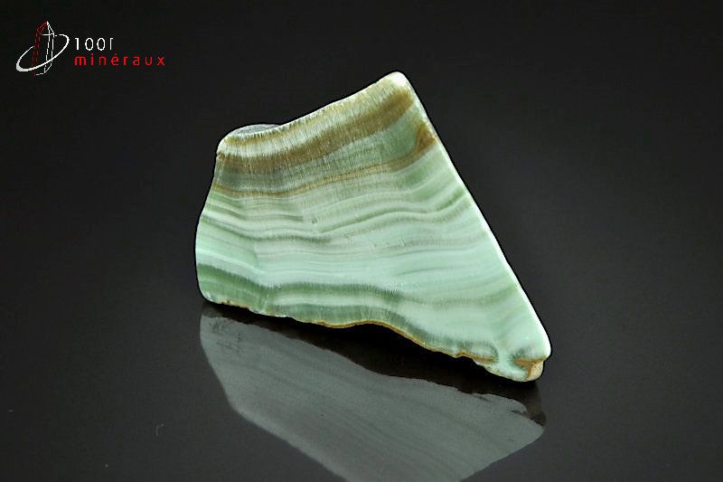 Aragonite verte polie - Espagne - minéraux polis 6,4 cm / 60 g / BD222