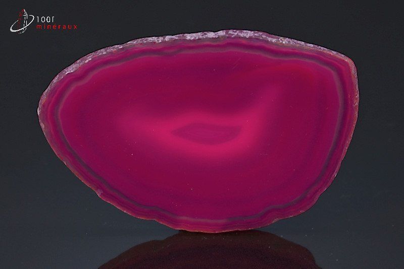 Agate en tranche teintée rose - Brésil - minéraux bruts 8,5 cm / 51 g / BD392
