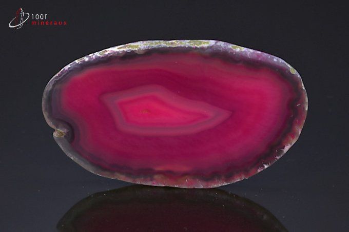 agate en tranche teintee rose