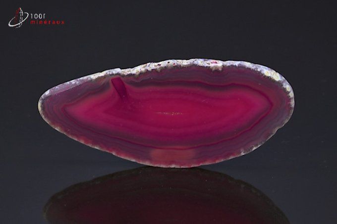 agate en tranche teintee rose