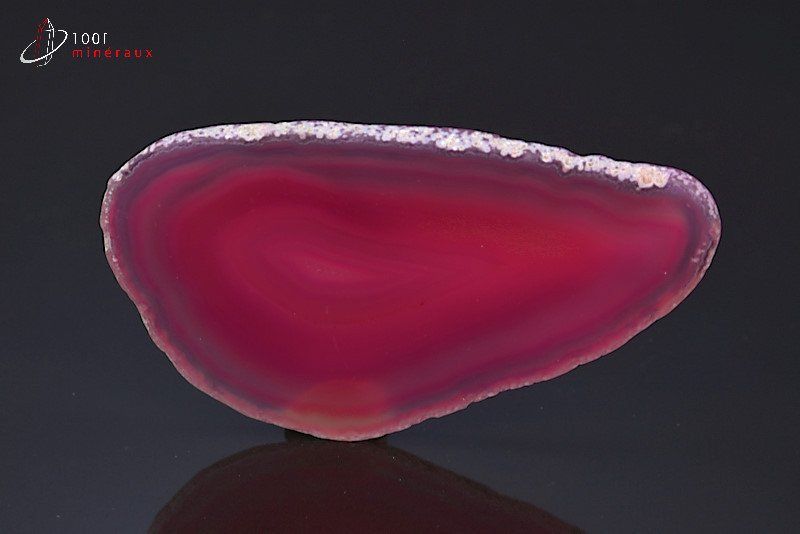 Agate en tranche teintée rose - Brésil - minéraux bruts 8,5 cm / 33 g / BD398