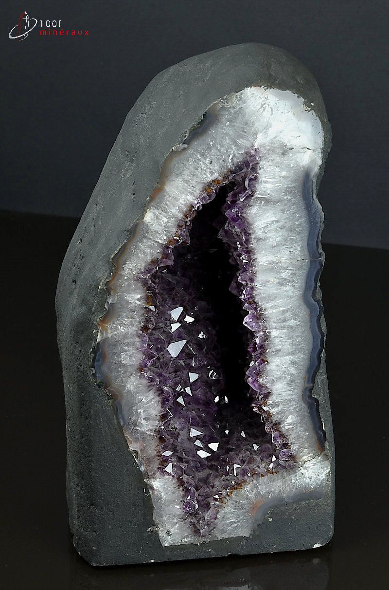 Grande géode d'Améthyste - Brésil - minéraux à cristaux  35 cm / 17,1 kg / BD880