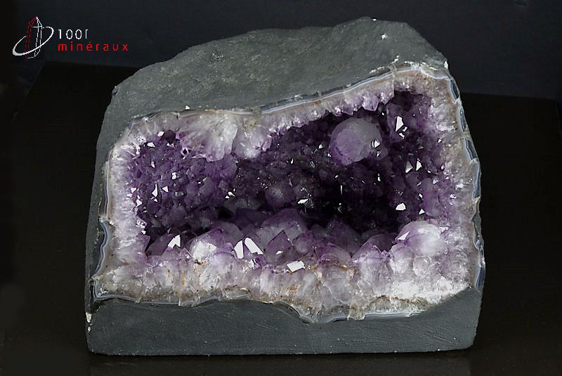 Grande géode d'Améthyste - Brésil - minéraux à cristaux  33 cm / 23 kg / BD883