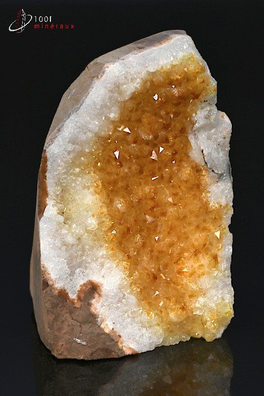 Druse de Citrine cristallisée - Brésil- minéraux à cristaux 13,2 cm / 1,13 kg / BD978