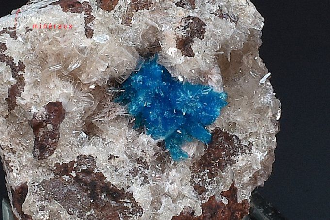 Cavansite sur Heulandite - Inde - minéraux à cristaux 2,9 cm / 18g / BE285