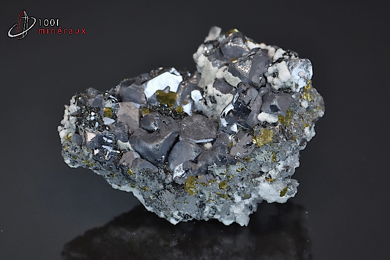 Galène et Chalcopyrite - Bulgarie - minéraux à cristaux 6,1 cm / 144 g / BE354