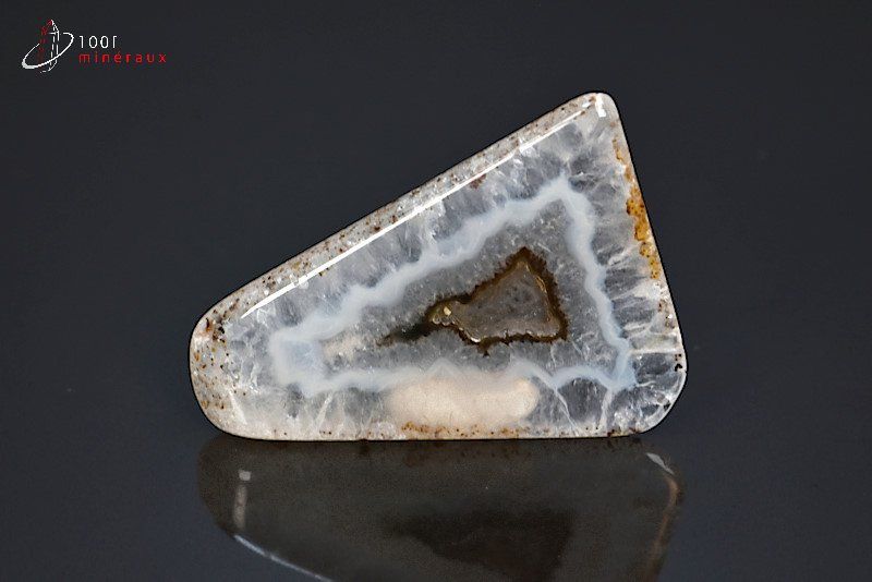 Tranche d'Agate naturelle polyédrique polie - Brésil - minéraux bruts 4,7 cm / 11gr / BE357