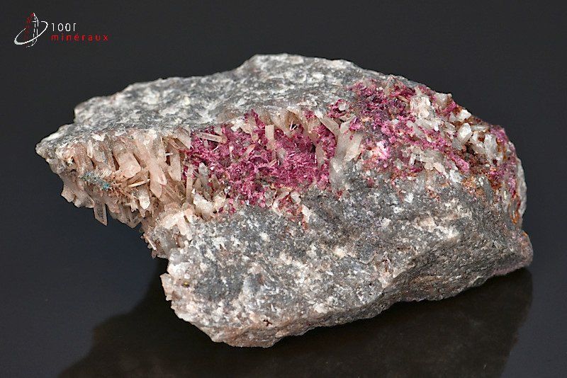 Erythrine sur Quartz - Maroc - minéraux à cristaux 6,4 cm / 109g / BE386