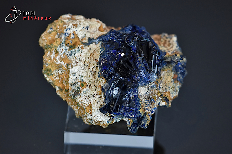 Azurite cristallisée - Maroc - minéraux à cristaux 4,7 cm / 59g / BE398