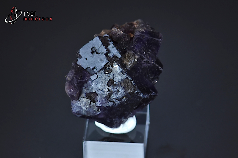 Fluorine violette - Mexique - minéraux à cristaux 3,7 cm / 27g / BE468