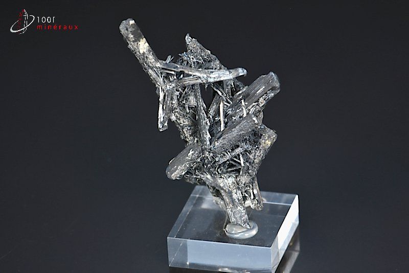 Stibnite (ou Antimonite) - Chine - minéraux à cristaux 6,9 cm / 28 g / BE594