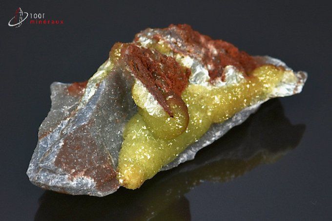 adamite cristallisee sur limonite