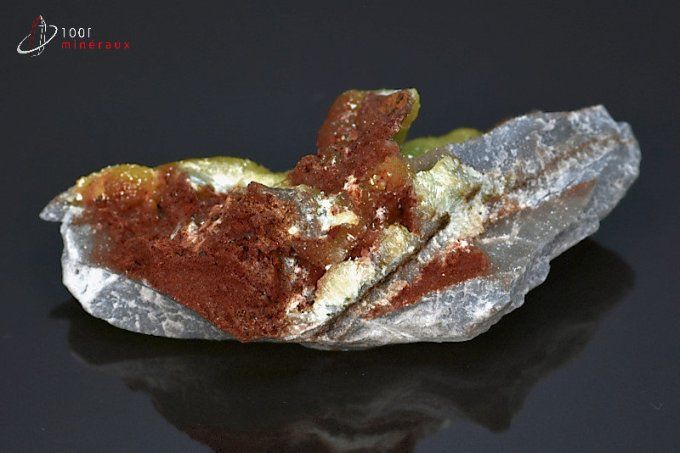 adamite cristallisee sur limonite