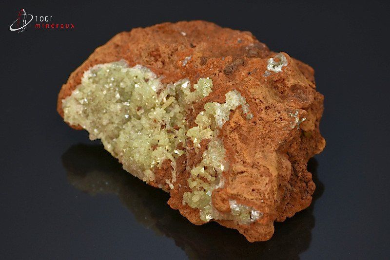 Adamite sur Limonite - Mexique - minéraux à cristaux 9,1 cm / 156 g / BE635