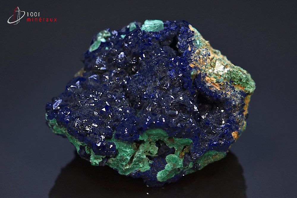 Azurite cristallisée sur Malachite - Chine - minéraux à cristaux 6 cm / 147g / BE646