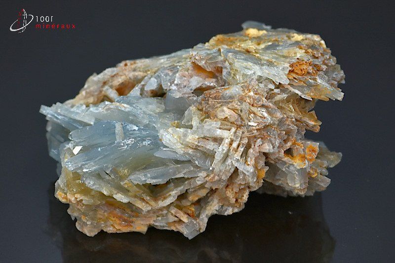 Baryte bleue - Maroc - minéraux à cristaux 8,5 cm / 357g / BE673