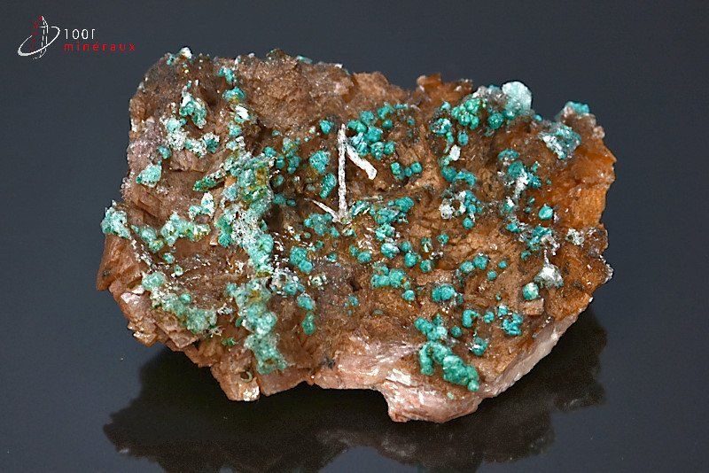 Ankérite et Malachite - Maroc - minéraux à cristaux 5,2 cm / 78g / BE674