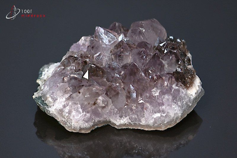 Améthyste cristallisée - Brésil - minéraux à cristaux 6,9 cm  / 119g / BE835