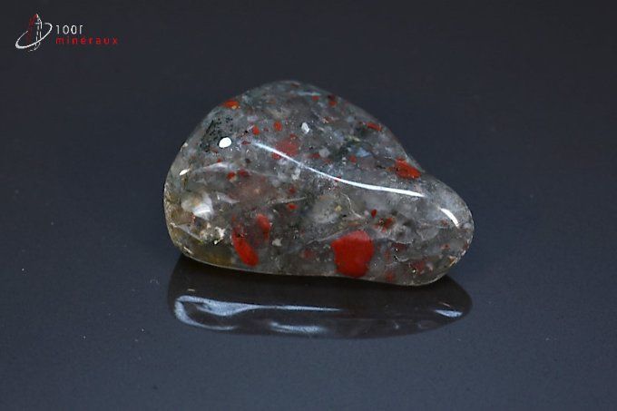 Héliotrope poli - Afrique du sud - pierres polies 2,9 cm / 9g / BF100