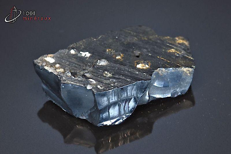 Jais poli - Mongolie - minéraux polis 4,9 cm / 12g / BF153