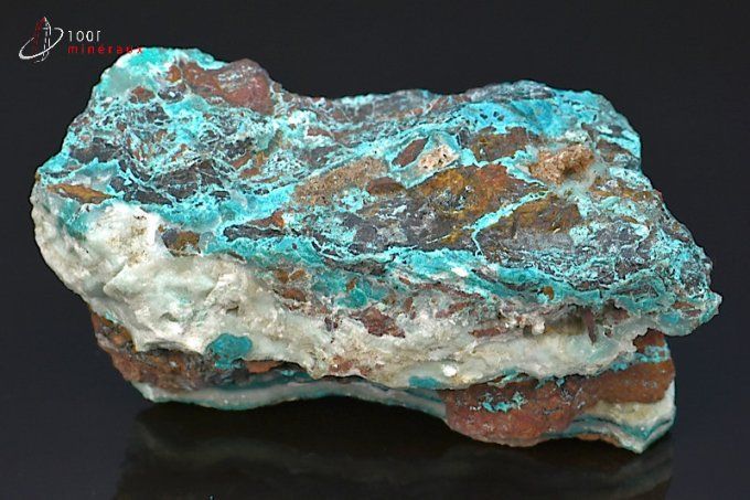 chrysocolle bleue et quartz blanc