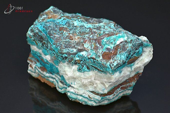 chrysocolle bleue et quartz blanc