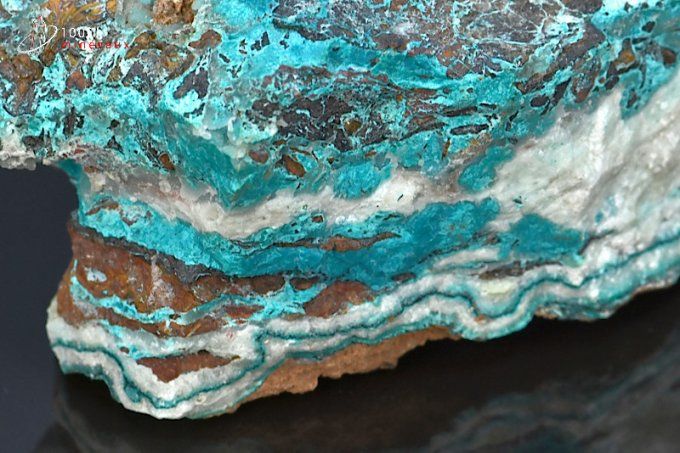 chrysocolle bleue et quartz blanc