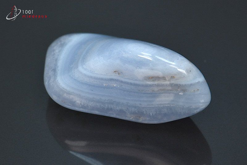 Agate Blue lace polie - Namibie - pierres polies 4,1 cm / 25g / BF481