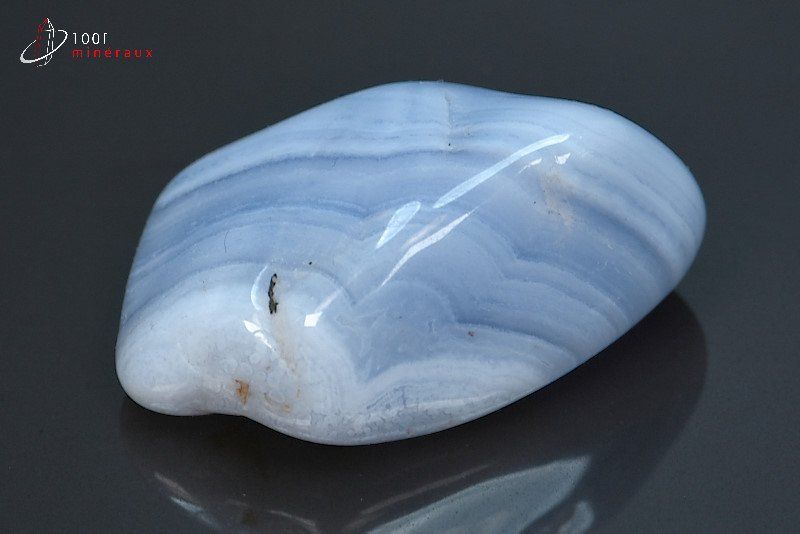 Agate Blue lace polie - Namibie - pierres polies 4,1 cm / 30g / BF493