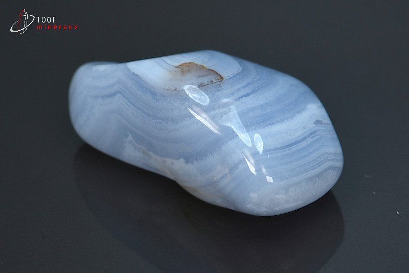 Agate Blue lace polie - Namibie - pierres polies 4,4 cm / 23g / BF494