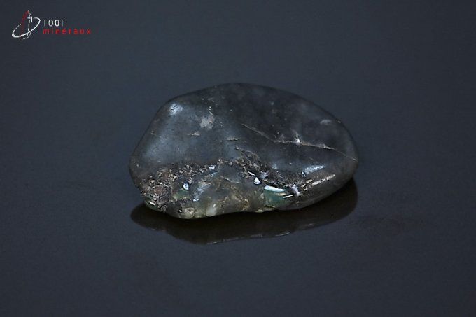 Emeraude polie sur gangue - Brésil - pierres polies 3,7 cm / 11g / BF552