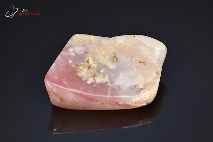 pierre d'opale rose polie