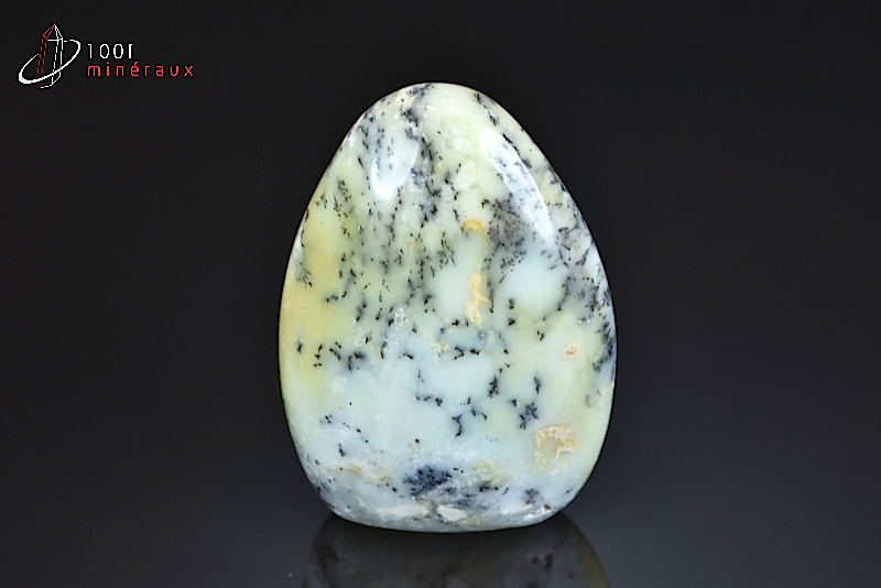 Opale à dendrites polie forme libre - Madagascar - pierres polies 9,7 cm / 319g / BG200