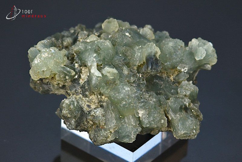 Prehnite - Maroc - minéraux à cristaux 6 cm / 64g / BG84
