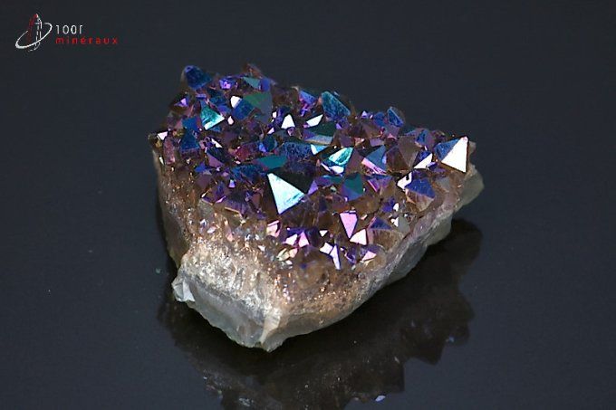 cristaux de quartz recouverts de titane