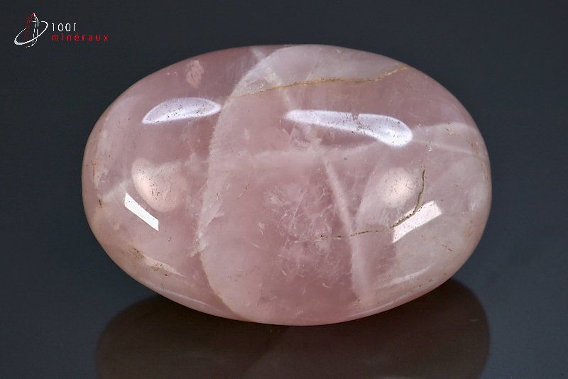 Galet de Quartz Rose poli - Madagascar - minéraux polis 6,6 cm / 122g / BH551