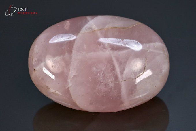 galet poli de quartz rose