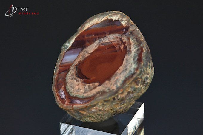 Lithophyse ou Agate de l'Estérel - France - minéraux bruts 5,4 cm / 96g / BH686