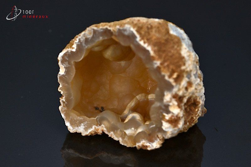 Géode de Calcédoine - Maroc - minéraux à cristaux 5,3 cm / 64g / BH719