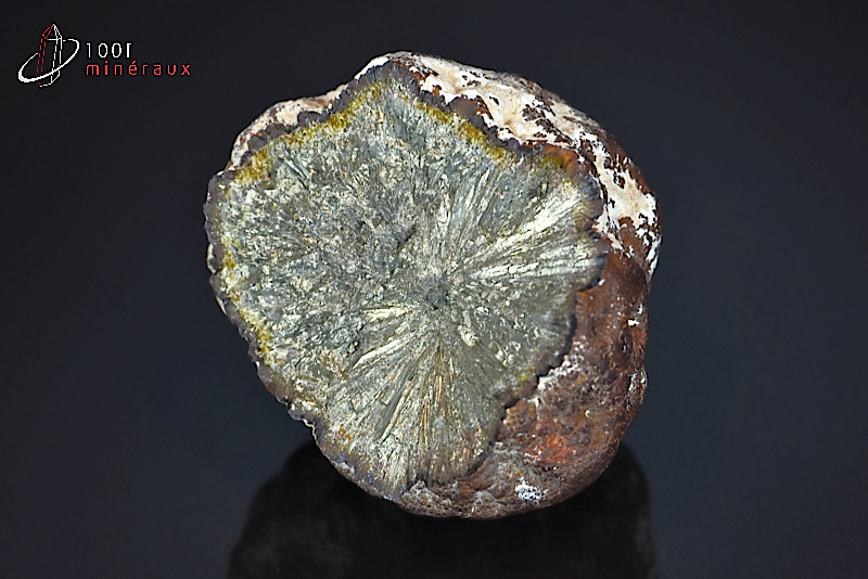 Marcassite en nodule ouvert - France - minéraux à cristaux 5,2cm / 195g / BH720