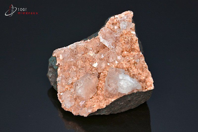 Apophyllite translucide sur Heulandite- Inde - minéraux à cristaux 4,7 cm / 86g / BH721