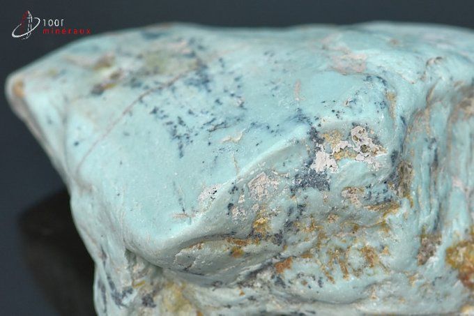 mineraux dickite brute bleue