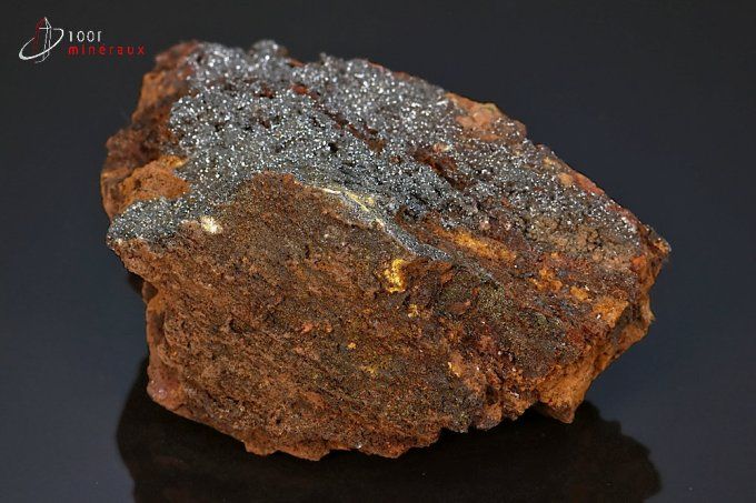 cristaux de descloïzite sur limonite