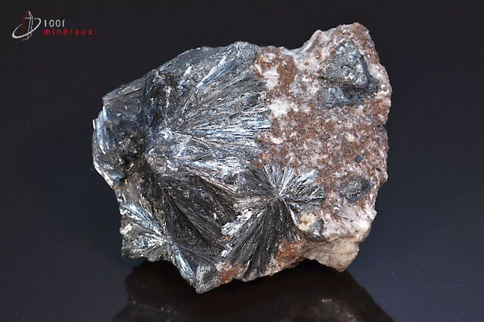 cristaux de pyrolusite de manganèse