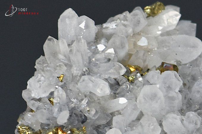chalcopyrite sur quartz