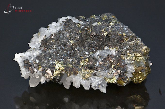 chalcopyrite sur quartz