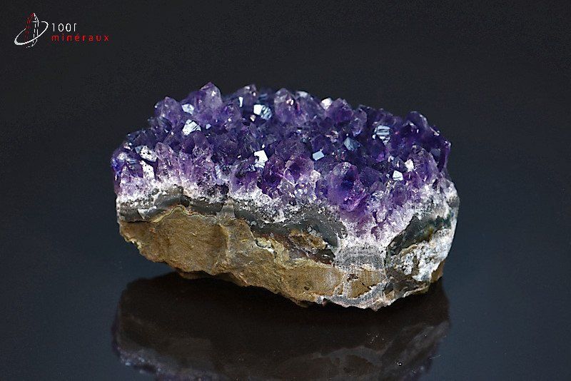 Améthyste cristallisée - Uruguay - minéraux à cristaux 7,5 cm / 159g / BJ937