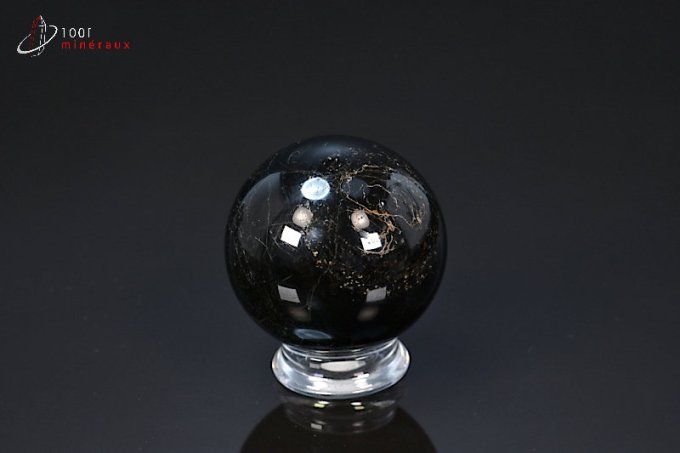 sphere polie de tourmaline noire