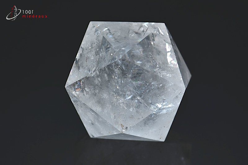 Icosaèdre en Cristal de roche poli - Brésil - minéraux polis 6,5 cm / 259g / BK593